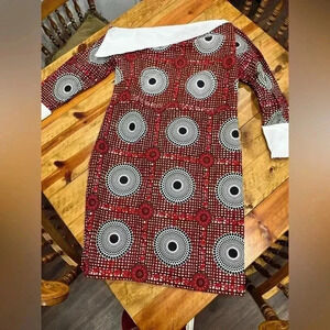 Grass Fields African print, off shoulder, sexy, back zip, midi dress